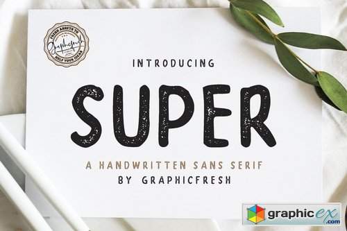 SUPER - A Handwritten Sans Serif