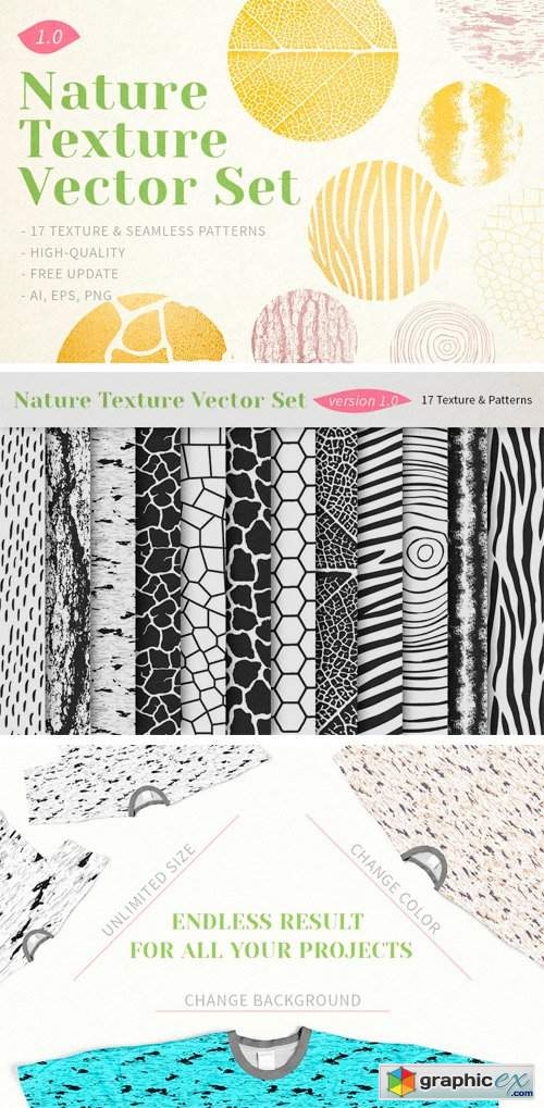 Nature Texture Vector Set