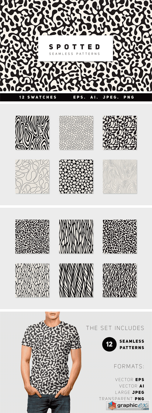 Spotted Seamless Patterns Set