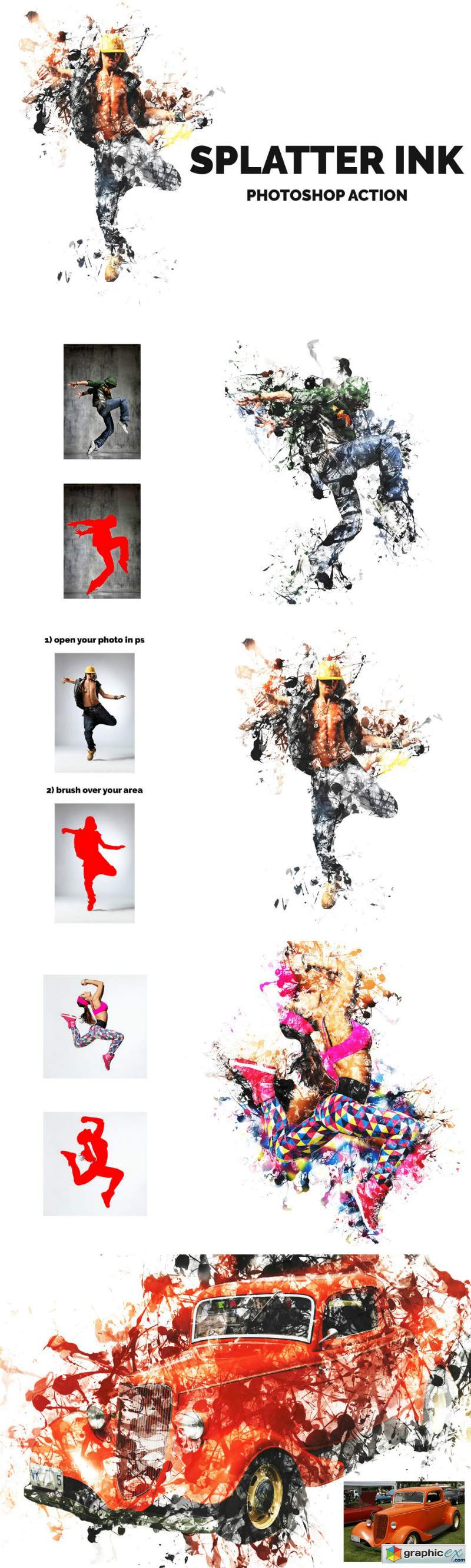 splatter ink photoshop action 3593546  u00bb free download vector stock image photoshop icon
