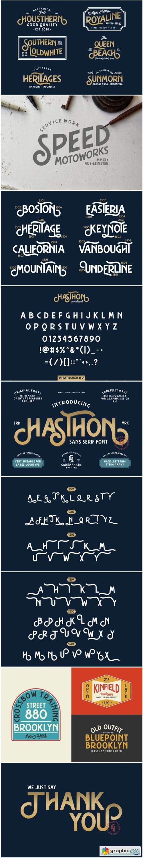 Hasthon Vintage Fonts