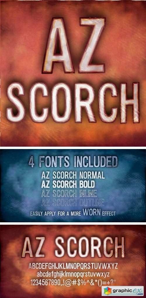 AZ Scorch Font Family