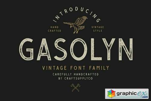 Gasolyn Font Family - 4 Fonts