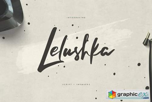 Lelushka Script and Ink Marks Font