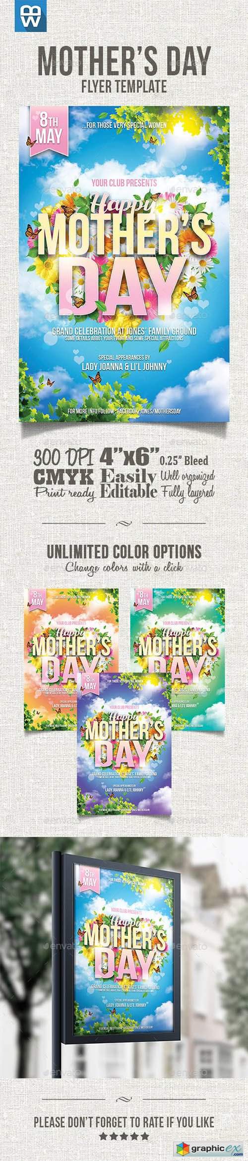 Mother's Day Flyer Template 15877342