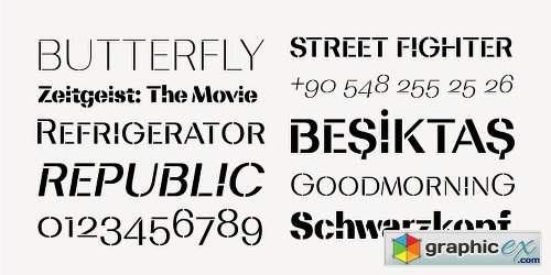 Bodrum Stencil Font Family - 20 Fonts