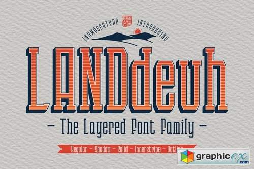 LANDdeuh (Layered font Family)