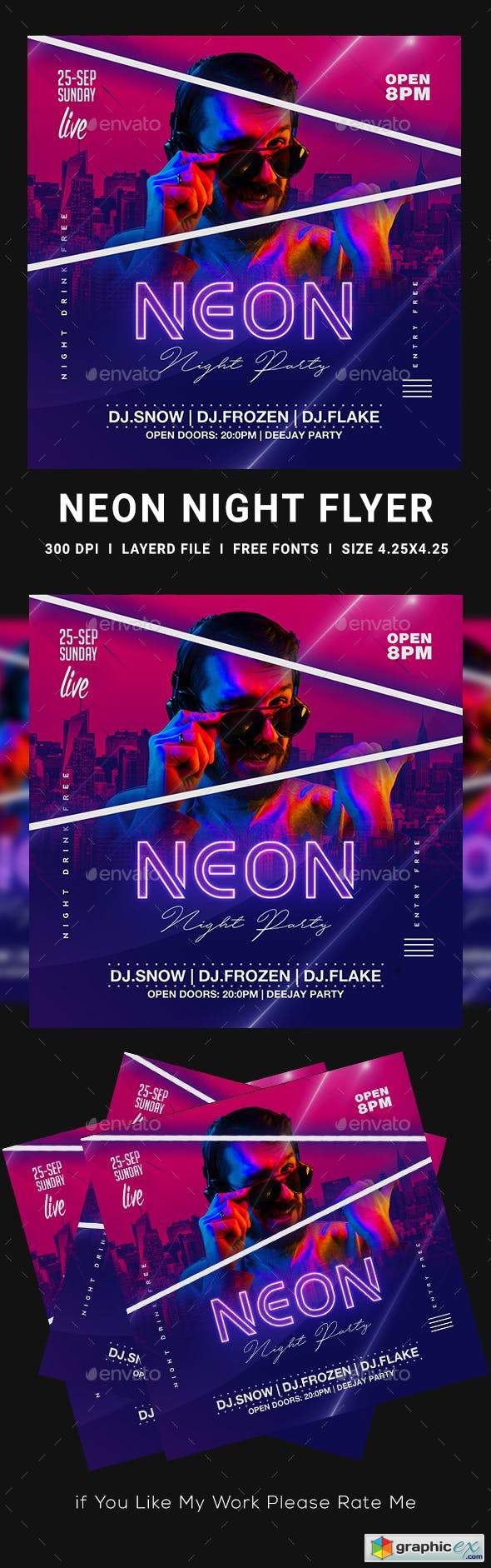Neon Party Flyer 23549469