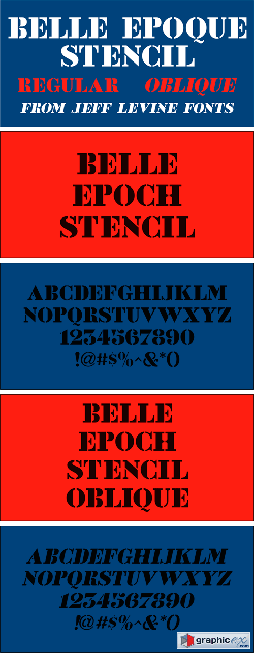 Belle Epoque Stencil JNL Font Family