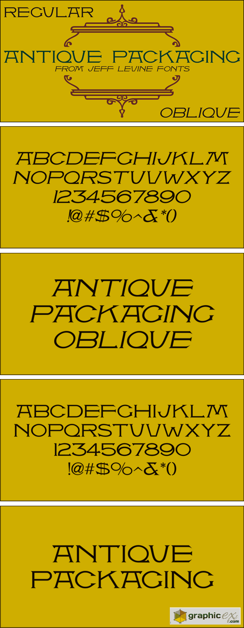Antique Packaging JNL Font Family