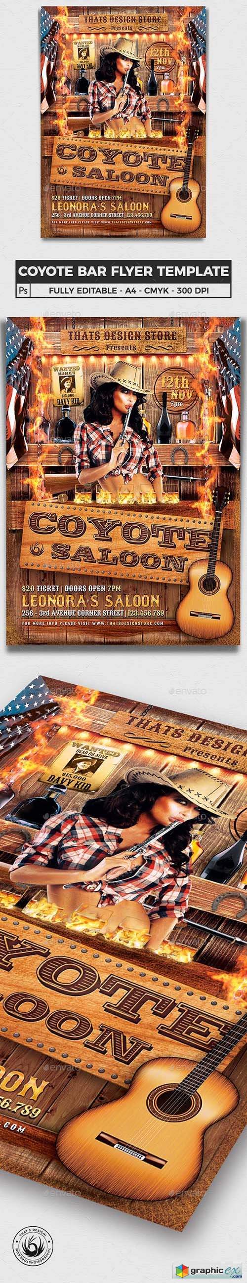 Coyote Bar Flyer Template