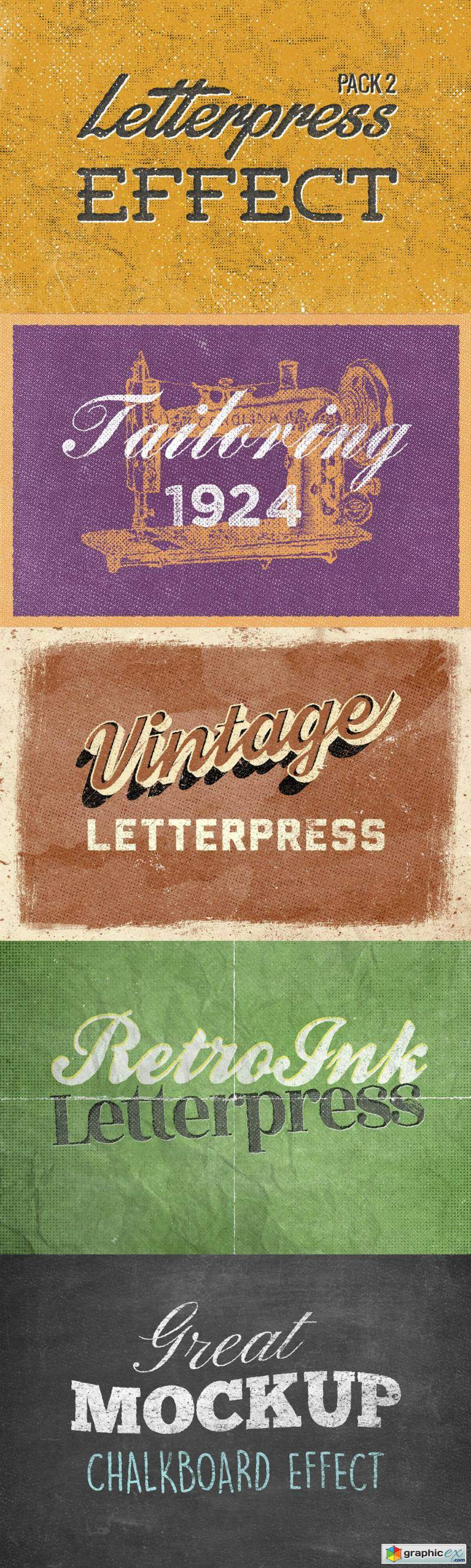 Vintage Letterpress Mockups