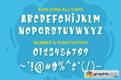 Kids Zone Layered Font