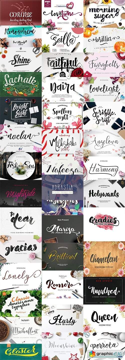200+ Fonts Collection