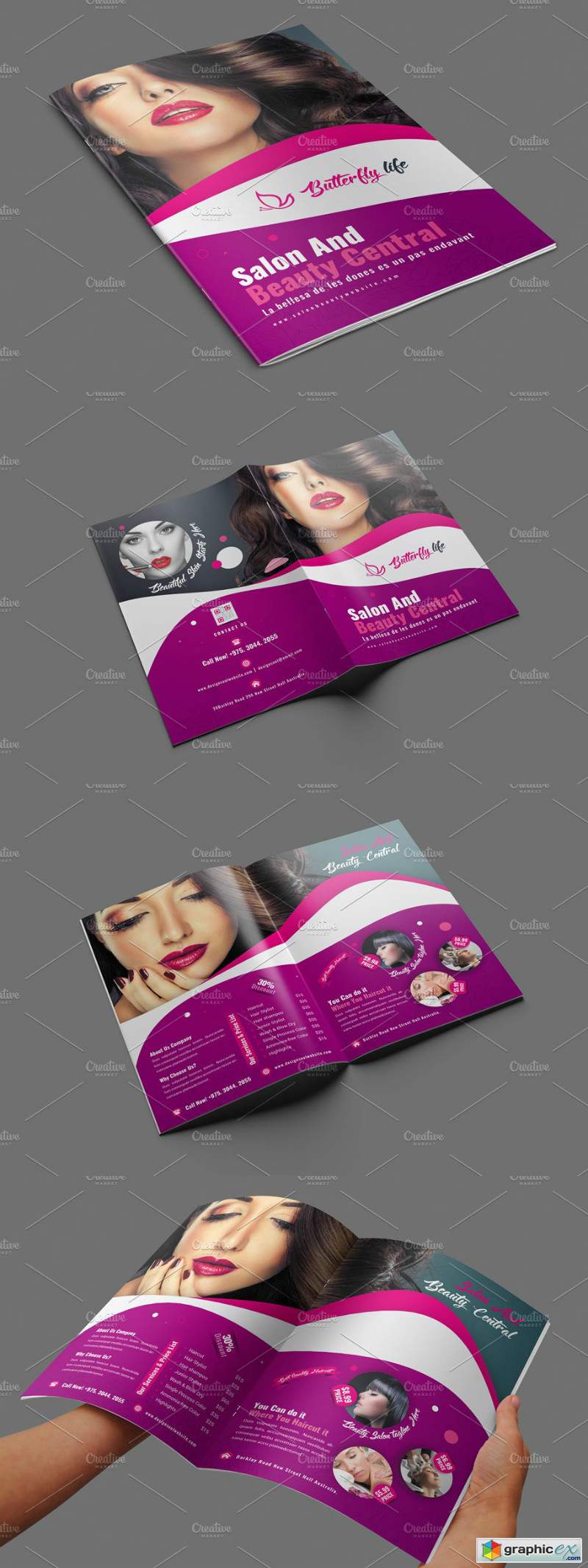 Beauty Saloon Brochure Templates