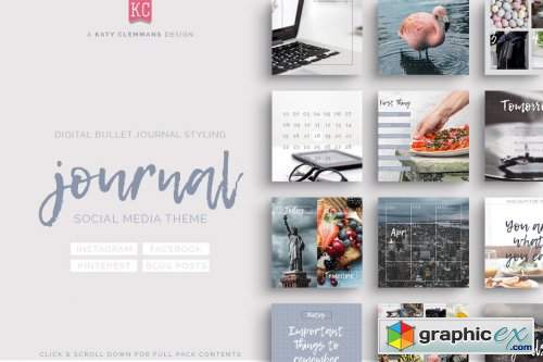 Journal Social Media template pack