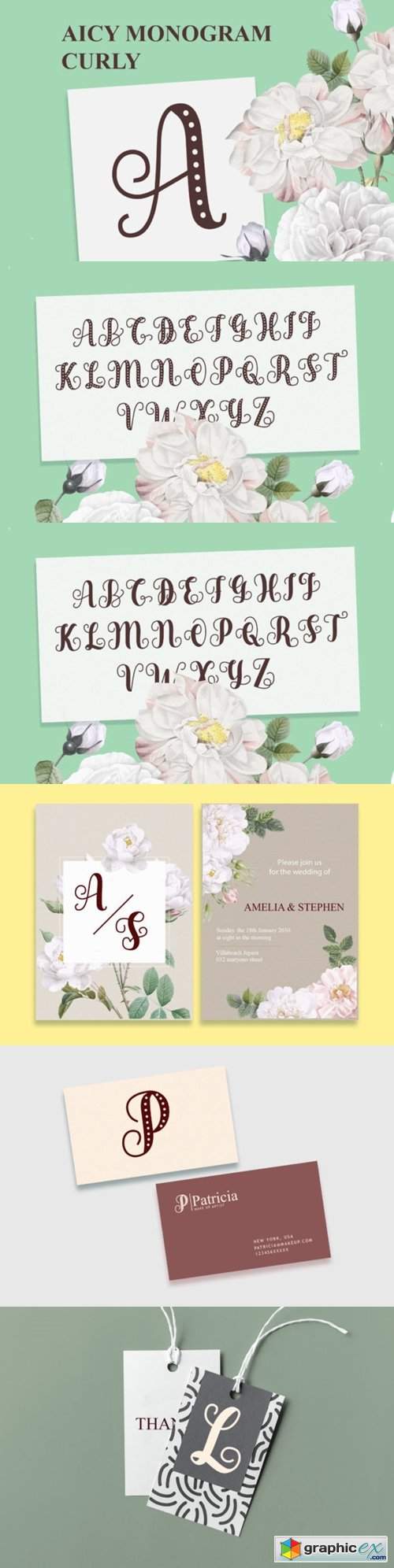 Aicy Monogram Curly Font