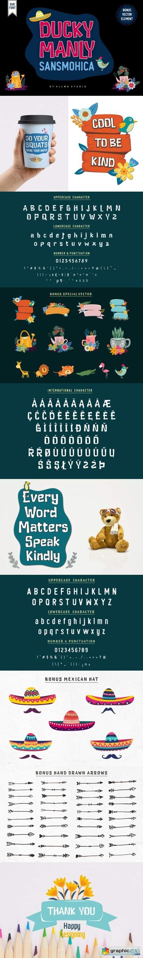 Ducky Manly Font