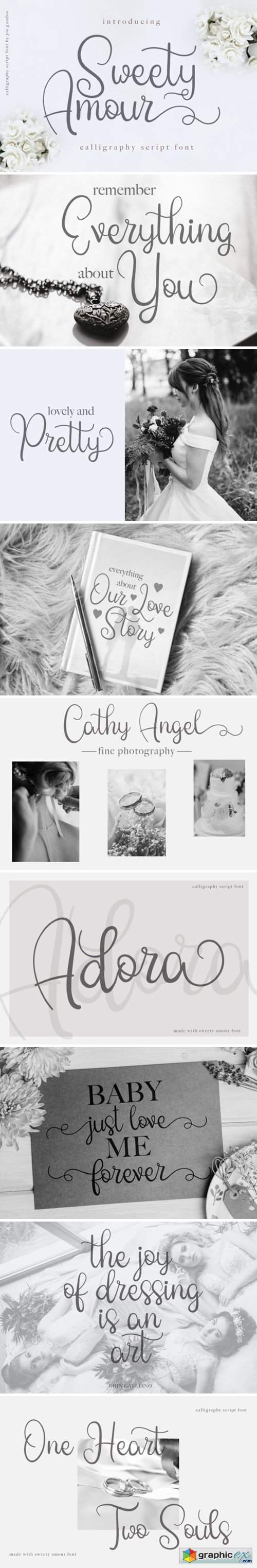 Sweety Amour Calligraphy Font