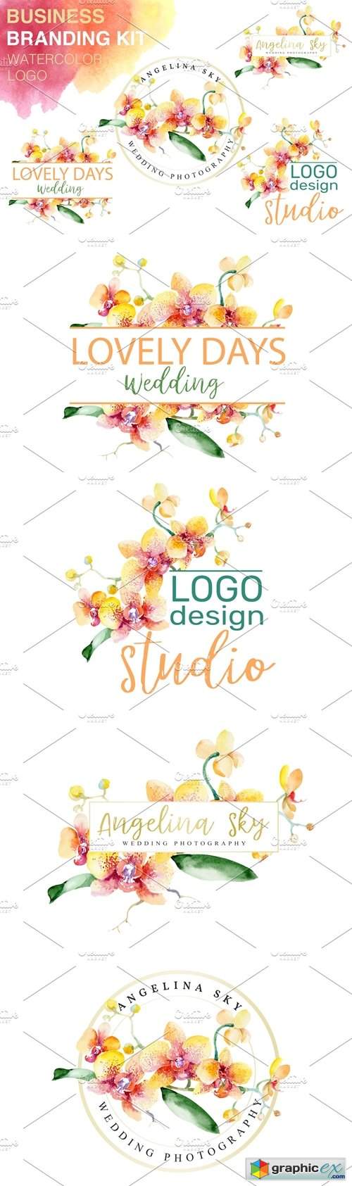 LOGO with beautiful orchids