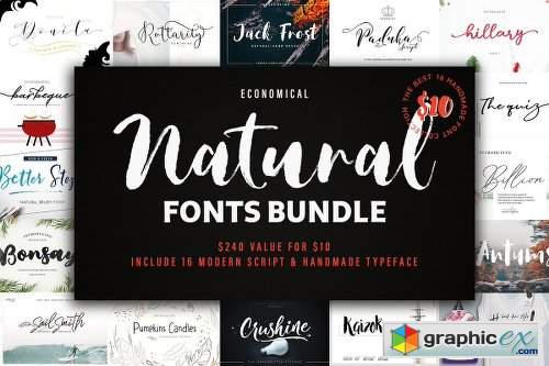 New! Natural Font Bundles