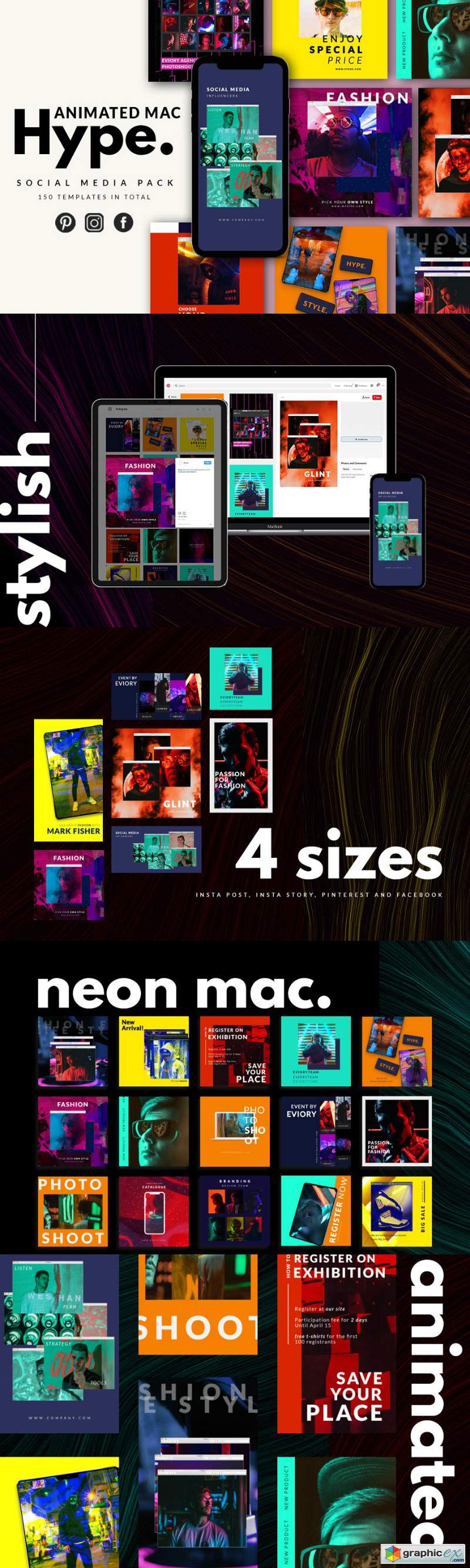 Animated Mac Hype Instagram Pack