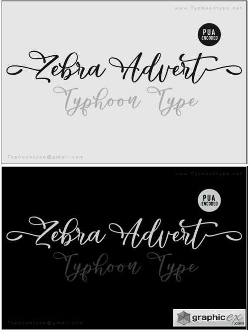 Zebra Advert Font