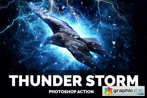 Thunder Storm Photoshop Action