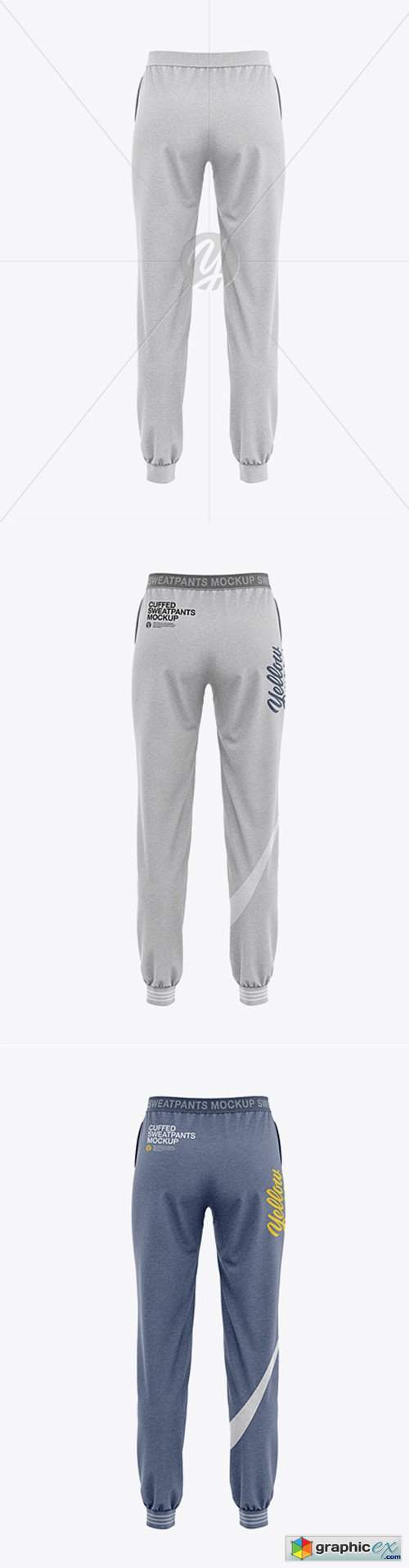 Women's Heather Cuffed Joggers - Back View