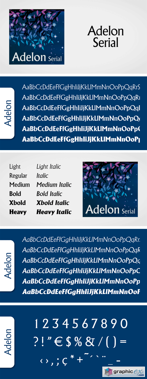 Adelon Serial Font Family
