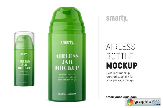 Plastic airless bottle mockup