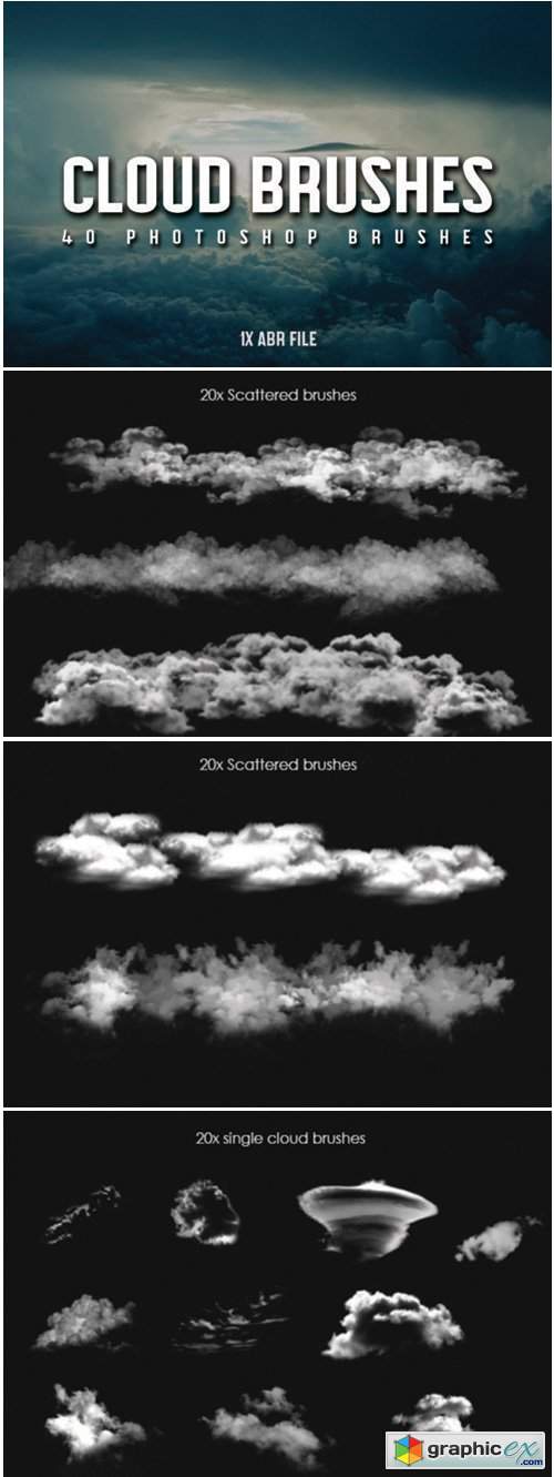 40 Cloud Brushes for Photoshop 1552639