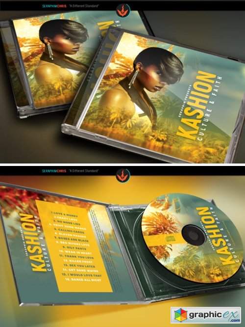 Tropical CD Artwork Template » Free Download Vector Stock Image