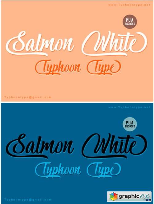 Salmon White Font