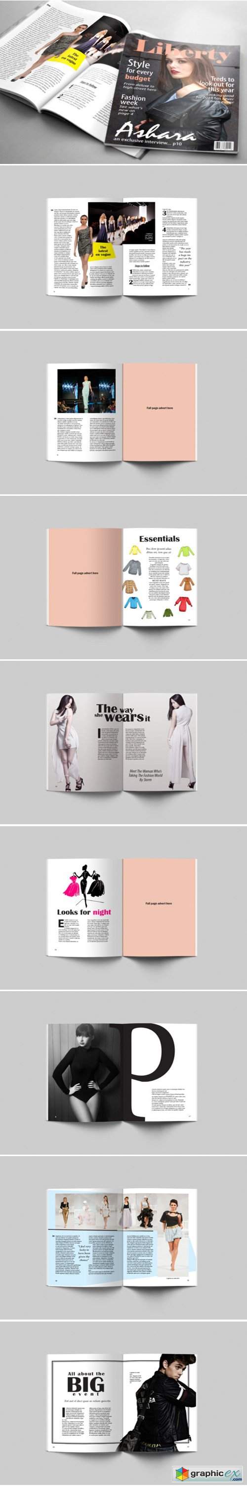 24 Page Fashion Magazine Template