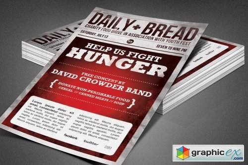 Daily Bread Church Flyer Template