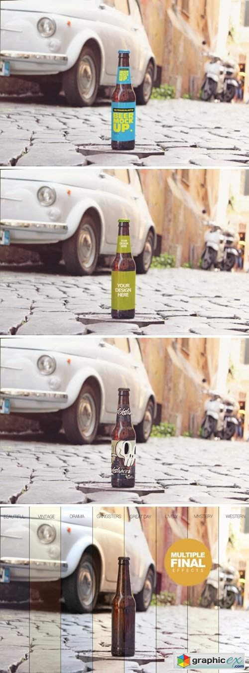 Italian Street Beer Mockup