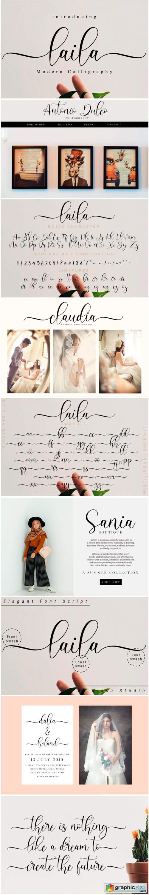 Laila Script Font