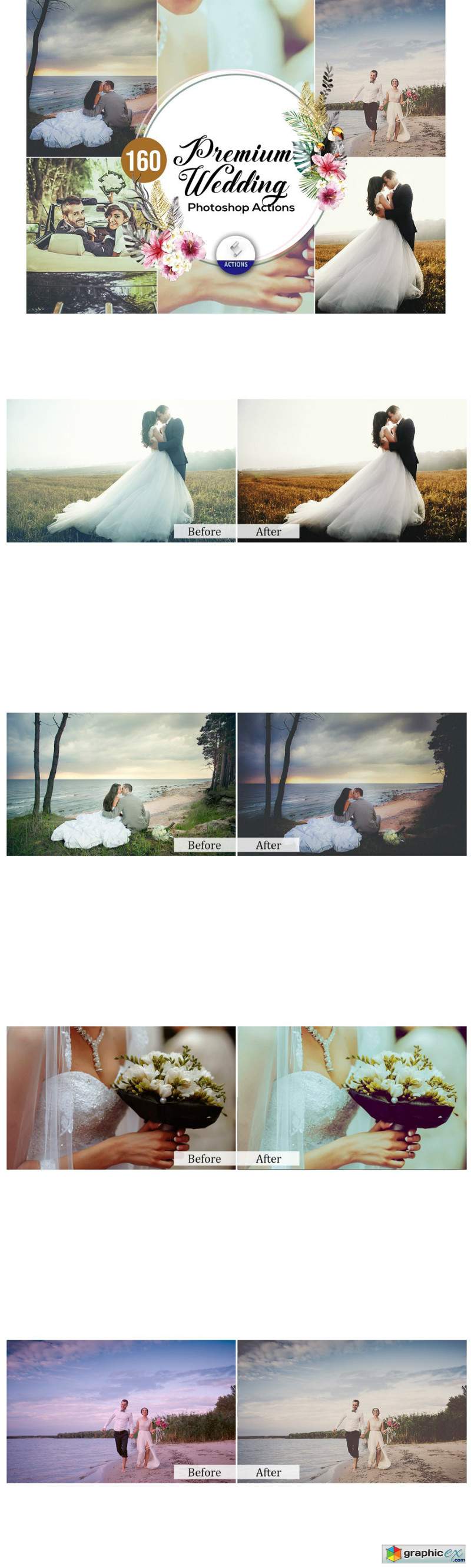160 Premium Wedding Photoshop Actions