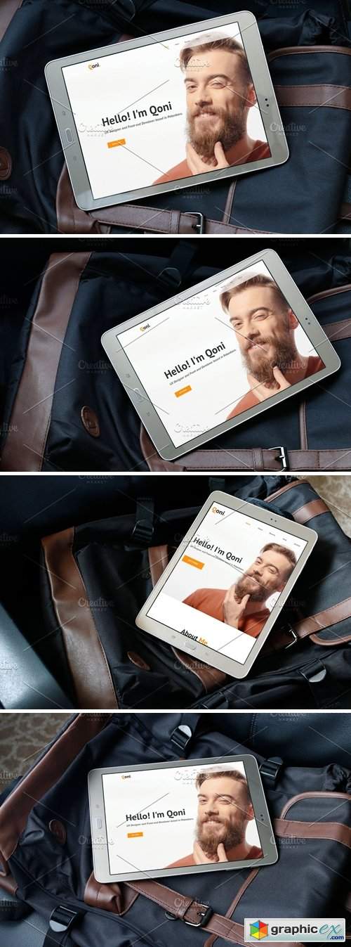 Android Tablet Realistic PSD Mockups