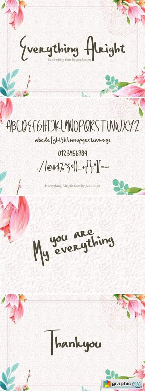 Everything Alright Font