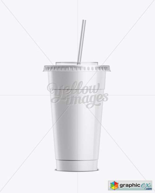 Soda Cup With Straw