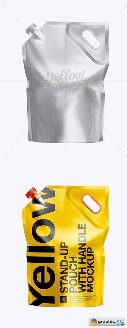 Stand Up Pouch W/ Spout And Handle Mock-up