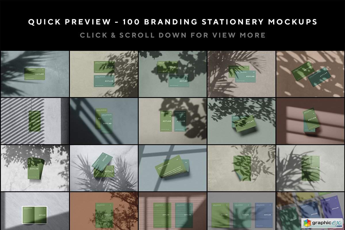 100 Branding Stationery Mockups