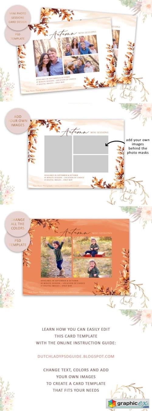 PSD Photo Session Card Template #48