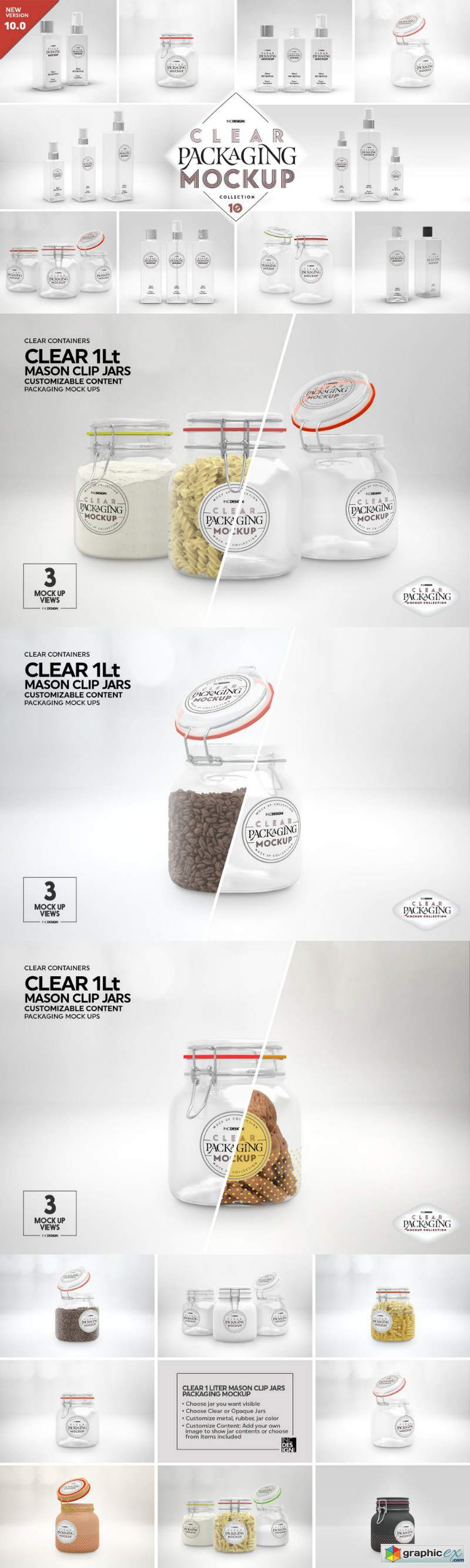 10 Clear Container Packaging Mockups