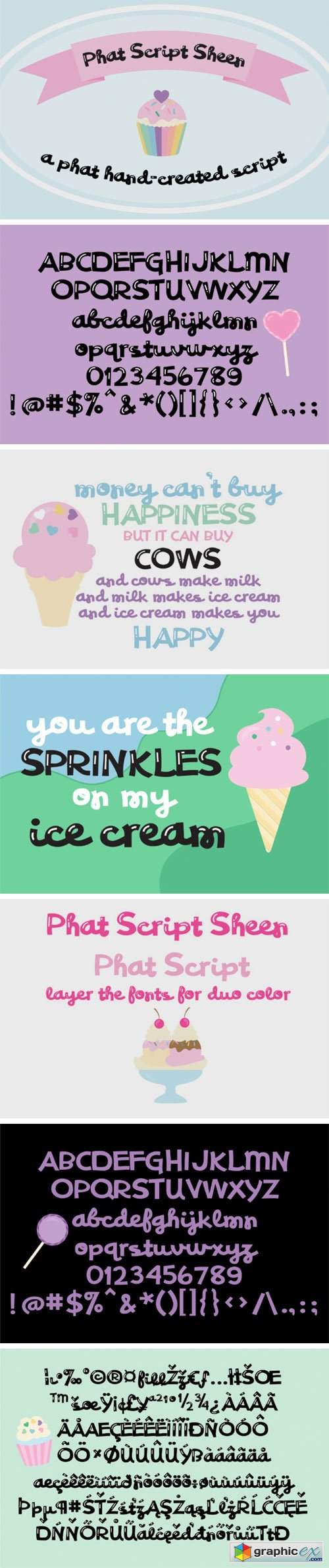 PN Phat Script Sheen Duo Font