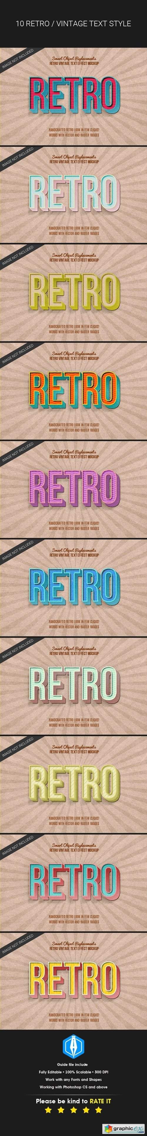 3D Retro Vintage Text Effects