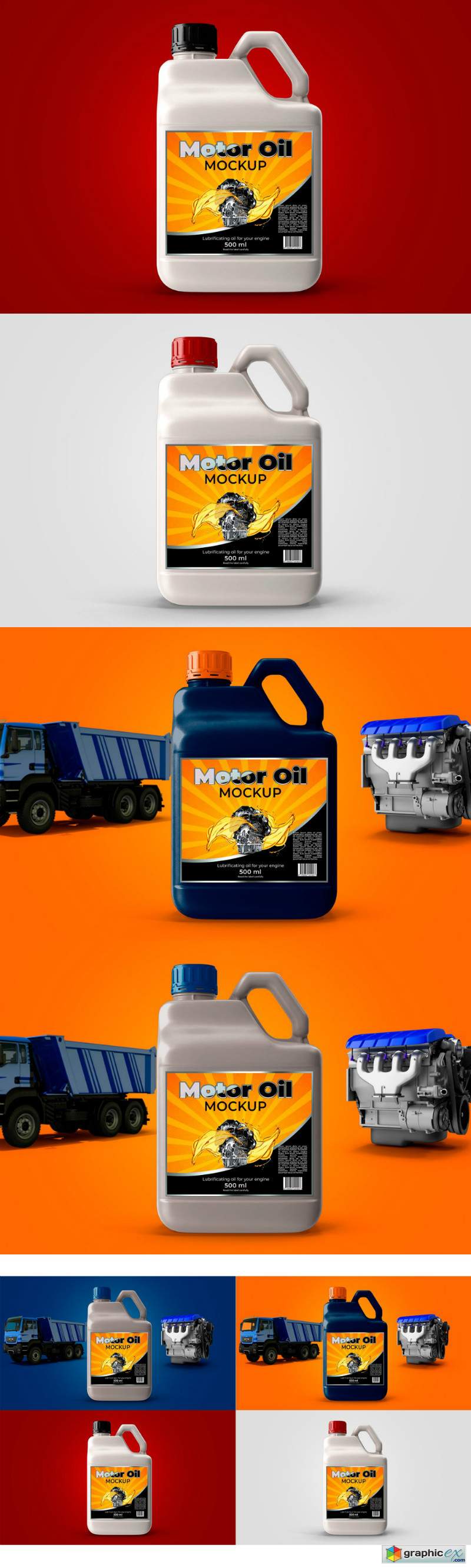 Bottle Motor Oil Mockup
