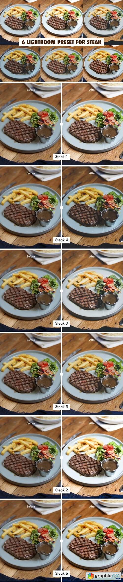 6 Lightroom Preset for Steak